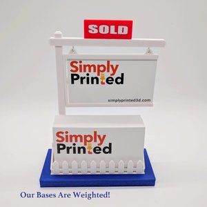 Blue Real Estate Hanging Card Holder-Display